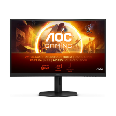 AOC | CQ27G4X | 27 " | VA | QHD | 16:9 | 180 Hz | 1 ms | 2560 x 1440 pixels | 300 cd / m² | HDMI ports quantity 2 | Warranty 36 month(s)