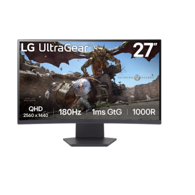 LG | 27GS60QC-B | 27 " | VA | QHD | 16:9 | 180 Hz | 1 ms | 2560 x 1440 pixels | 300 cd / m² | HDMI ports quantity 2
