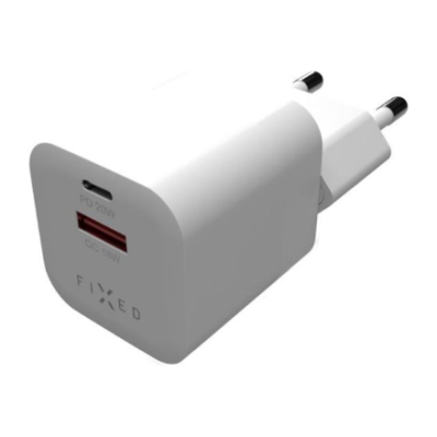 Fixed Mini USB-C / USB Travel Charger 20W | FIXC20M-CU-WH