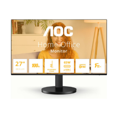 AOC | Q27B3CF2 | 27 " | IPS | QHD | 16:9 | 100 Hz | 1 ms | 2560 x 1440 pixels | 350 cd / m² | HDMI ports quantity 1 | Black | Warranty 36 month(s)