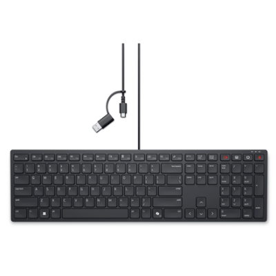 Dell | Collaboration Keyboard | KB525C | Keyboard | Wired | Russian | Black | USB-C