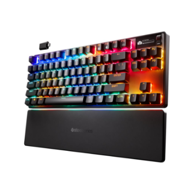 SteelSeries | Gaming Keyboard | Apex Pro TKL Gen 3 | US Layout | Bluetooth | Black | 2.4 GHz / Bluetooth / Wired | OmniPoint 3.0 Adjustable HyperMagnetic Switches | Wireless connection