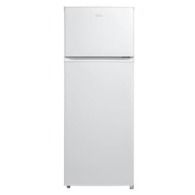 Midea Refrigerator | MDRT294FGE01 | Energy efficiency class E | Free standing | Double Door | Height 143 cm | Fridge net capacity 163 L | Freezer net capacity 41 L | 40 dB | White