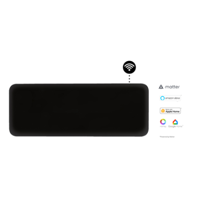 Mill Invisible Smart WiFi Heater | PA1300WIFI4B | Panel Heater | 1300 W | Suitable for rooms up to 15-19 m² | Black | IPX4