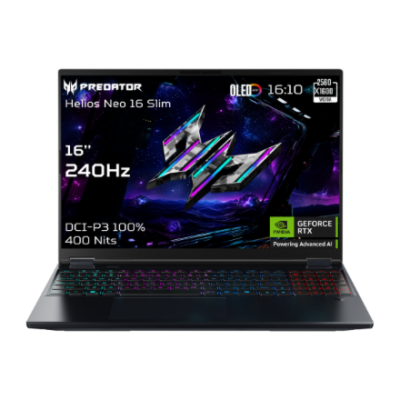 Acer | Predator Helios Neo 16S AI PHN16S-71-95J5 | Black | 16 " | OLED | WQXGA | 240 Hz | Intel Core U9 | 275HX | 64 GB | DDR5 | Solid-state drive capacity 1000 GB | NVIDIA GeForce RTX 5070 Ti | Windows 11 Home | Keyboard langu