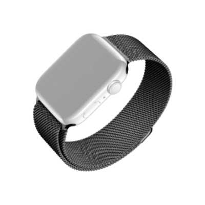 Fixed | Mesh Strap for Apple Watch 42 / 44 / 45 / 46 / 49mm | 42 mm, 44 mm, 45 mm, 46 mm, 49 mm | Black