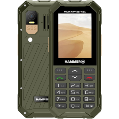Hammer 6 LTE Military Edition | Green | 2.4 " | IPS | 48 MB | 128 MB | Dual SIM | 3G | Main camera resolution 2 MP | 2500 mAh