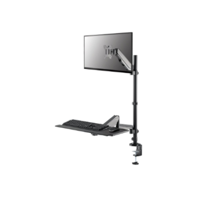 Neomounts Desk Mount | DS90-325BL1 Sit-stand workstation desk | Adjustable Height, Rotate, Tilt, Swivel | 17-32 " | Maximum weight (capacity) 9 kg | Black