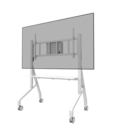 Neomounts Floor stand | FL50-575WH1 TV trolley | Adjustable Height | 65-110 " | Maximum weight (capacity) 125 kg | White