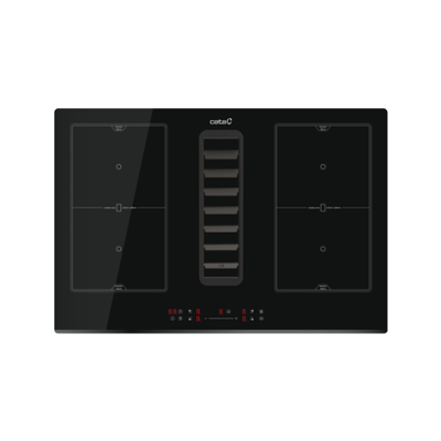 CATA | Hob with Hood | IAS 7024 | Induction | 77 cm | Number of burners / cooking zones 4 | Black | Slider