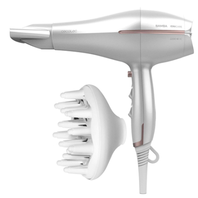 Cecotec Hair Dryer | IoniCare 5300 Maxi Aura | 2200 W | Number of temperature settings 3 | Ionic function | Diffuser nozzle | White