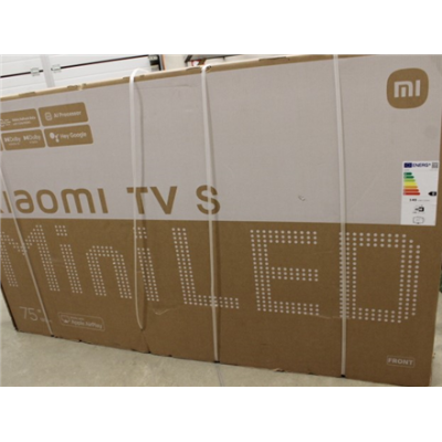 SALE OUT. Xiaomi TV S Mini 2025 75" (3840 x 2160) | Xiaomi TV | S Mini LED 2025 | 75 | Smart TV | Google TV | UHD | Black | DAMAGED PACKAGING | 32 GB