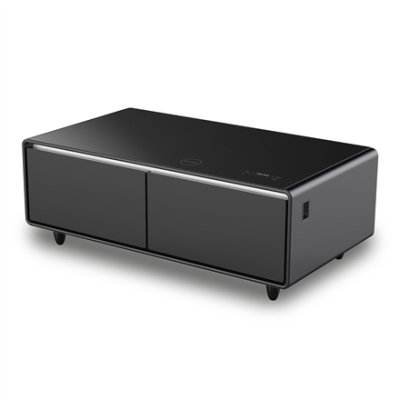 Caso | Lounge-Table with cooling compartments, sound bar and charging option | Sound and Cool | Energy efficiency class F | Free standing | Black