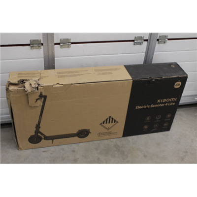 SALE OUT. Xiaomi Electric Scooter 4 Lite EU | Xiaomi Electric Scooter 4 Lite EU | 300 W | 25 km / h | 8.5 " | 3 month(s) | Black | USED, DAMAGED PACKAGING, MISSING: CHARGER AND HEXAGON WRENCH