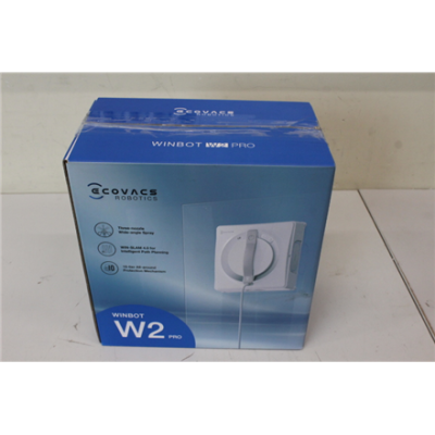 SALE OUT. Ecovacs Window cleaning robot WINBOT W2 PRO, Auto-Spray, Straight-and-steady climbing, WIN-SLAM 4.0 | Ecovacs Window Cleaning Robot | WINBOT W2 PRO | Corded | 2800 Pa | White | DAMAGED PACKAGING, USED, DIRTY, SCRATCHED, USED LIQUID B