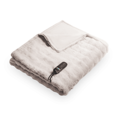 Duux Yentl Heated Overblanket, 200 x 200 cm | DXOB12 | Number of heating levels 9 | Number of persons 1 | Washable | Remote control | Premium faux fur | 200 W | Bubble Gray