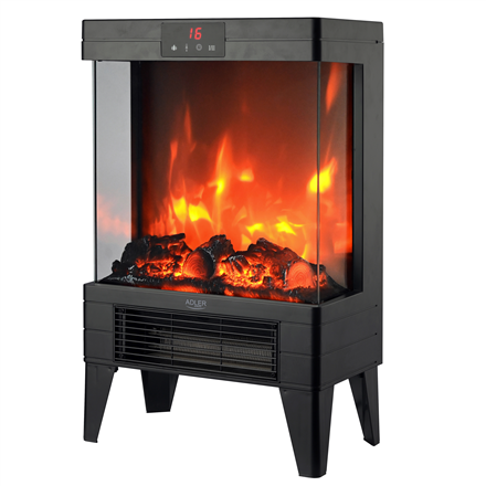 Adler LED electric fireplace with remote